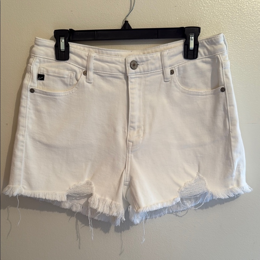 Kancan‎ Women's White Distressed Denim Shorts size 29 -like new